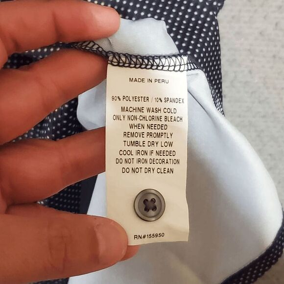 GREYSON Men's Short Sleeve Embroidered Logo Blue Dot Golf Polo Large - Picture 4 of 7